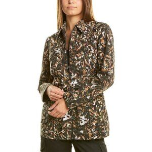 Ted Baker Womens Inniza Urban Camo Print Utility Jacket Khaki Size 2/‎ 6 US